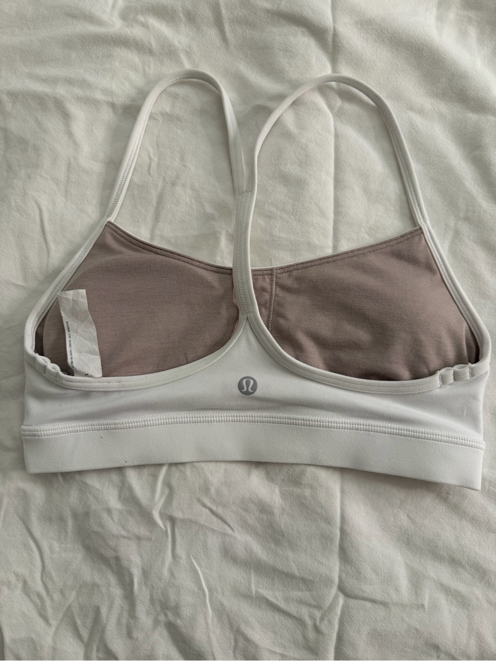 White Lululemon sports bra